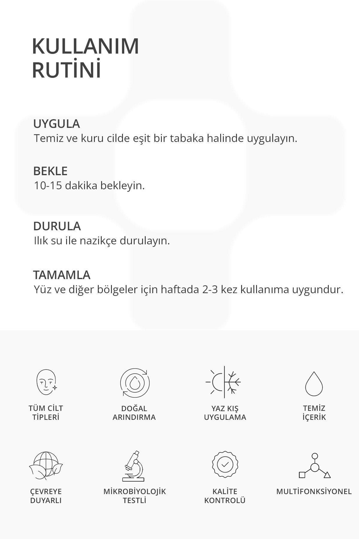 LumiRice Maske kullanım rutini