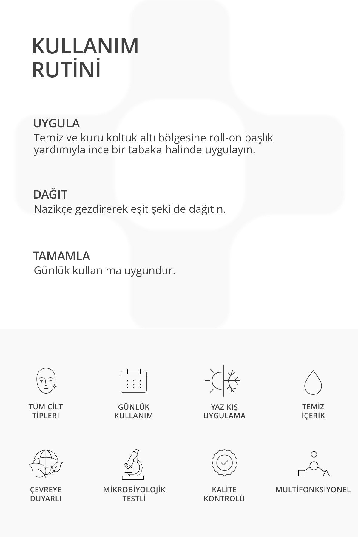 Deodorant kullanım rutini
