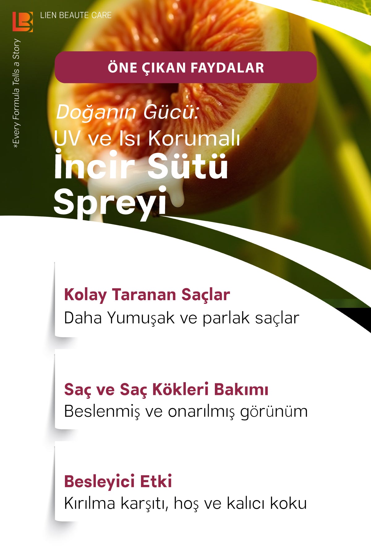 LIEN BEAUTE™ İNCİR SÜTÜ SAÇ SPREYİ
